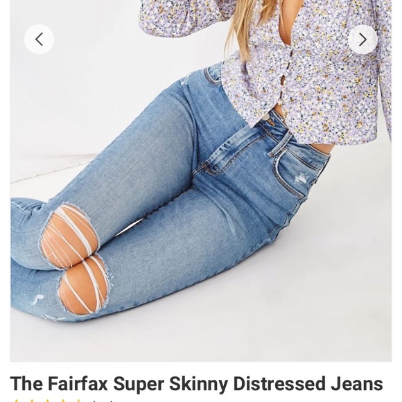 The Fairfax Super Skinny Distressed Jeans - Picture 2 of 3